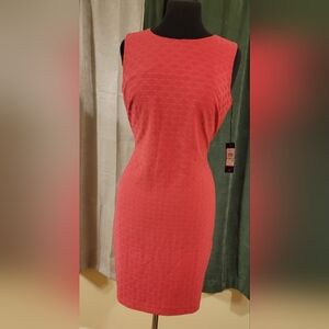 Tommy Hilfiger Coral Textured Mini Dress
